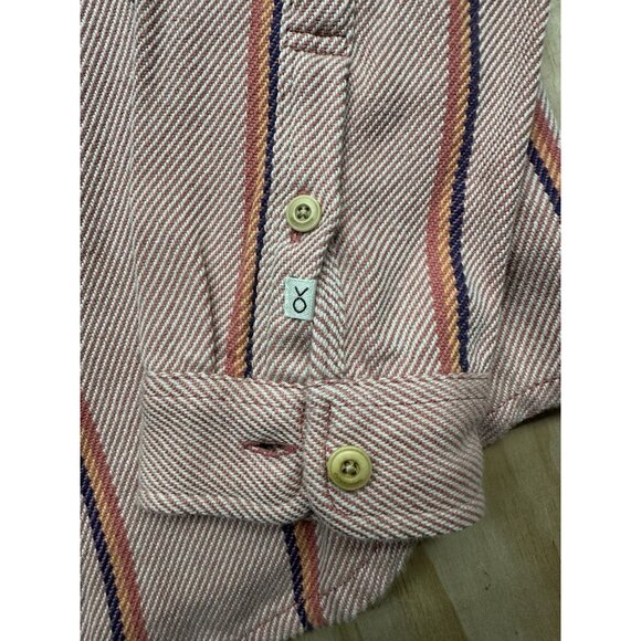 Outerknown Blanket Shirt NWT M/L Plaid Organic Cotton Button Down Men's Oranges - Picture 3 of 6